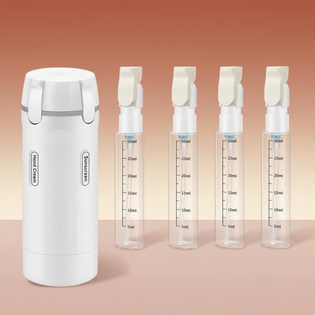 Refillable Travel Bottle Set White - Store Palette